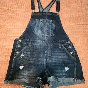 Denim Women,s Shorts Overalls Jordache Size Large